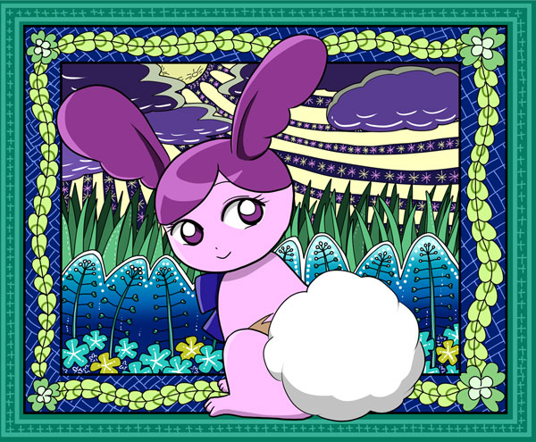 クレナうさぎと月