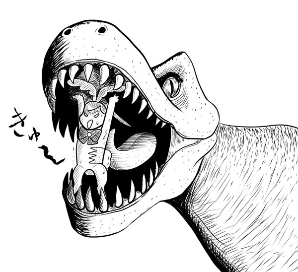 恐竜とクレナうさぎ