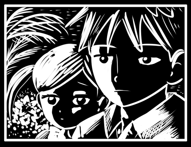 木版画のような