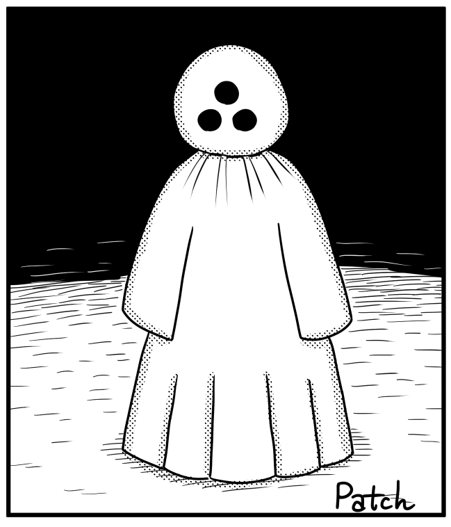 布をまとった人